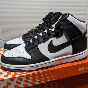 Nike Dunk High Men's Black and White Sneakers